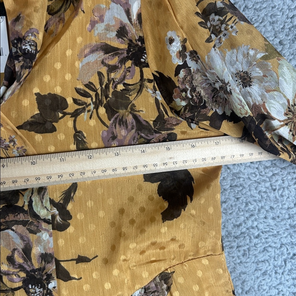 NWT BTFL-life (FreePeople) Tiered Long Sleeve Tie Neck Floral Dress Size S - Picture 10 of 16